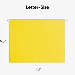 Smead® Hanging File Folders, 1/5-Cut Tab, Letter Size, Assorted Primary Colors, Box Of 25 (64059)