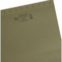 SmeadĀ® Hanging File Folders, Letter Size, 100% Recycled, Standard Green, Box Of 25