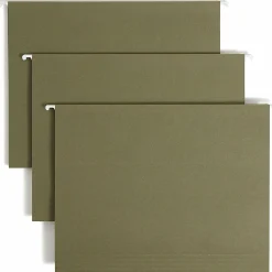 Smead® Hanging File Folders, Letter Size, 100% Recycled, Standard Green, Box Of 25