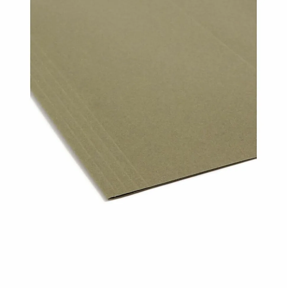 Smead® Hanging File Folders, Letter Size, 100% Recycled, Standard Green, Box Of 25