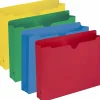 Smead® Heavyweight Color File Jackets, Letter Size, 2" Expansion, Assorted, Box Of 50