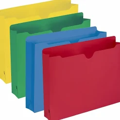 Smead® Heavyweight Color File Jackets, Letter Size, 2" Expansion, Assorted, Box Of 50