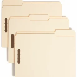 Smead® Heavyweight Manila Fastener Folders, Letter Size, Pack Of 50