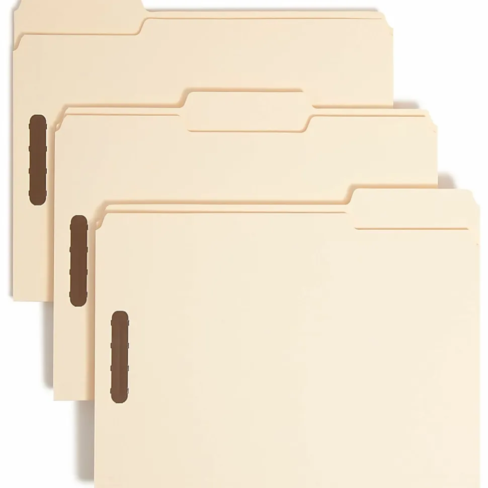 Smead® Heavyweight Manila Fastener Folders, Letter Size, Pack Of 50