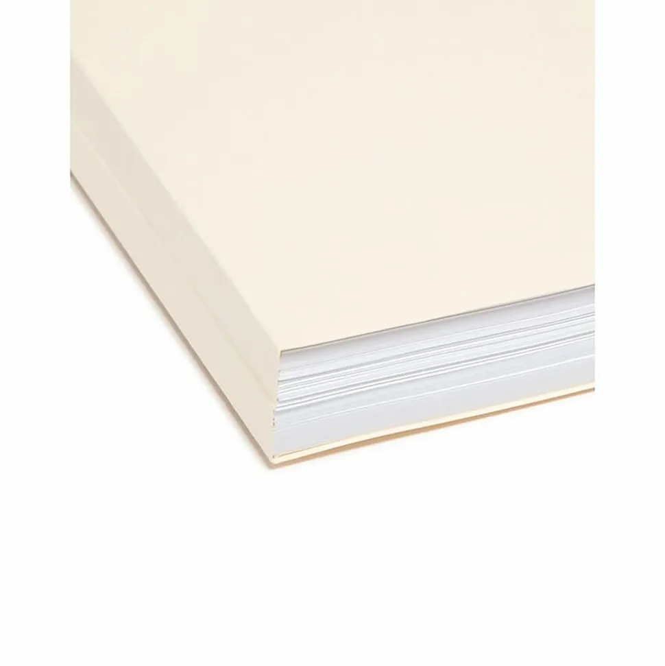 Smead® Heavyweight Top-Tab Expansion Folders, Letter Size, Manila, Box Of 50