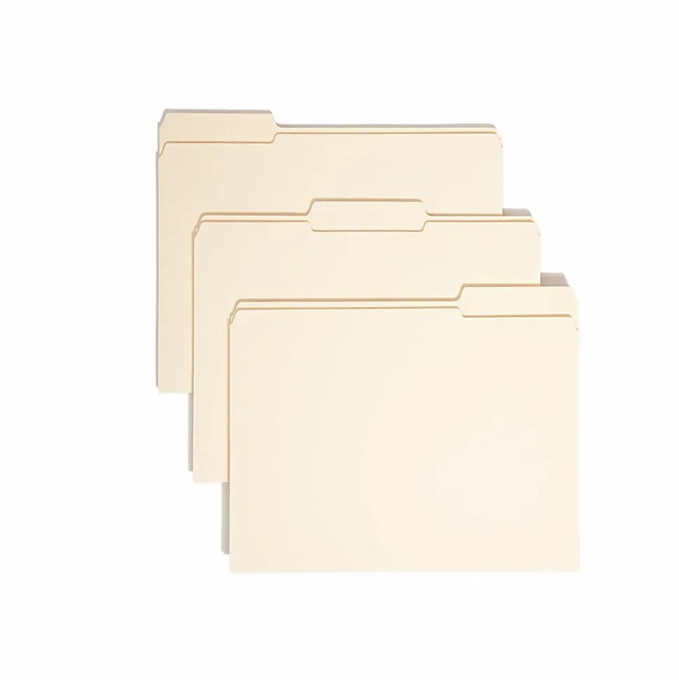 Smead® Heavyweight Top-Tab Expansion Folders, Letter Size, Manila, Box Of 50