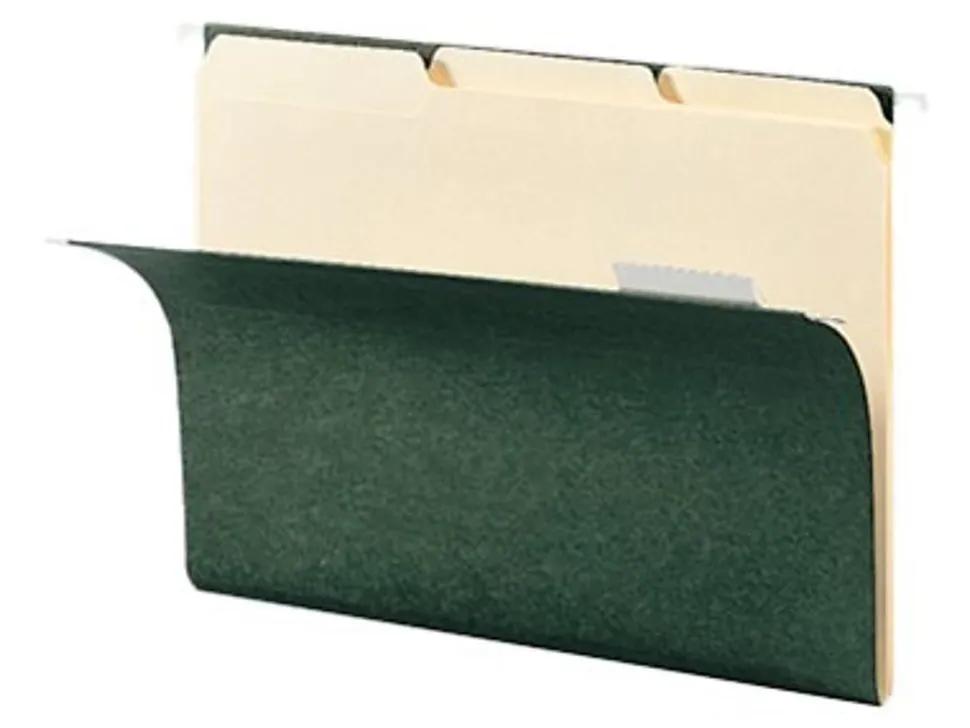 Smead® Interior Folders, 1/3 Cut, Letter Size, Manila, Box Of 100