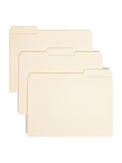 Smead® Interior Folders, 1/3 Cut, Letter Size, Manila, Box Of 100