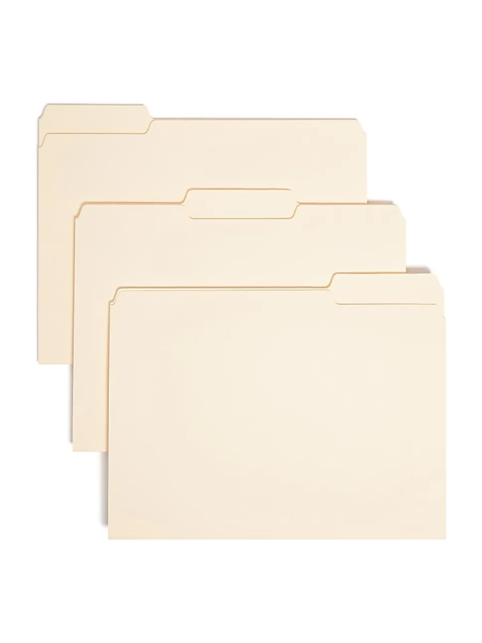 Smead® Interior Folders, 1/3 Cut, Letter Size, Manila, Box Of 100