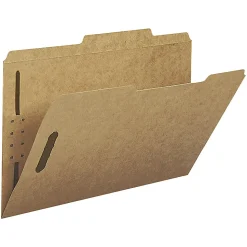 SmeadĀ® Kraft Fastener Folders, 2/5 Cut, Legal Size, Kraft, Box Of 50