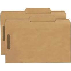 Smead® Kraft Fastener Folders, 2/5 Cut, Legal Size, Kraft, Box Of 50