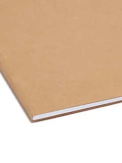 SmeadĀ® Kraft Reinforced Tab Fastener Folders, 3/4" Expansion, 8 1/2" x 14", Legal, Brown, Box of 50