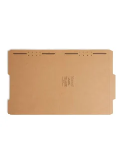 Smead® Kraft Reinforced Tab Fastener Folders, 3/4