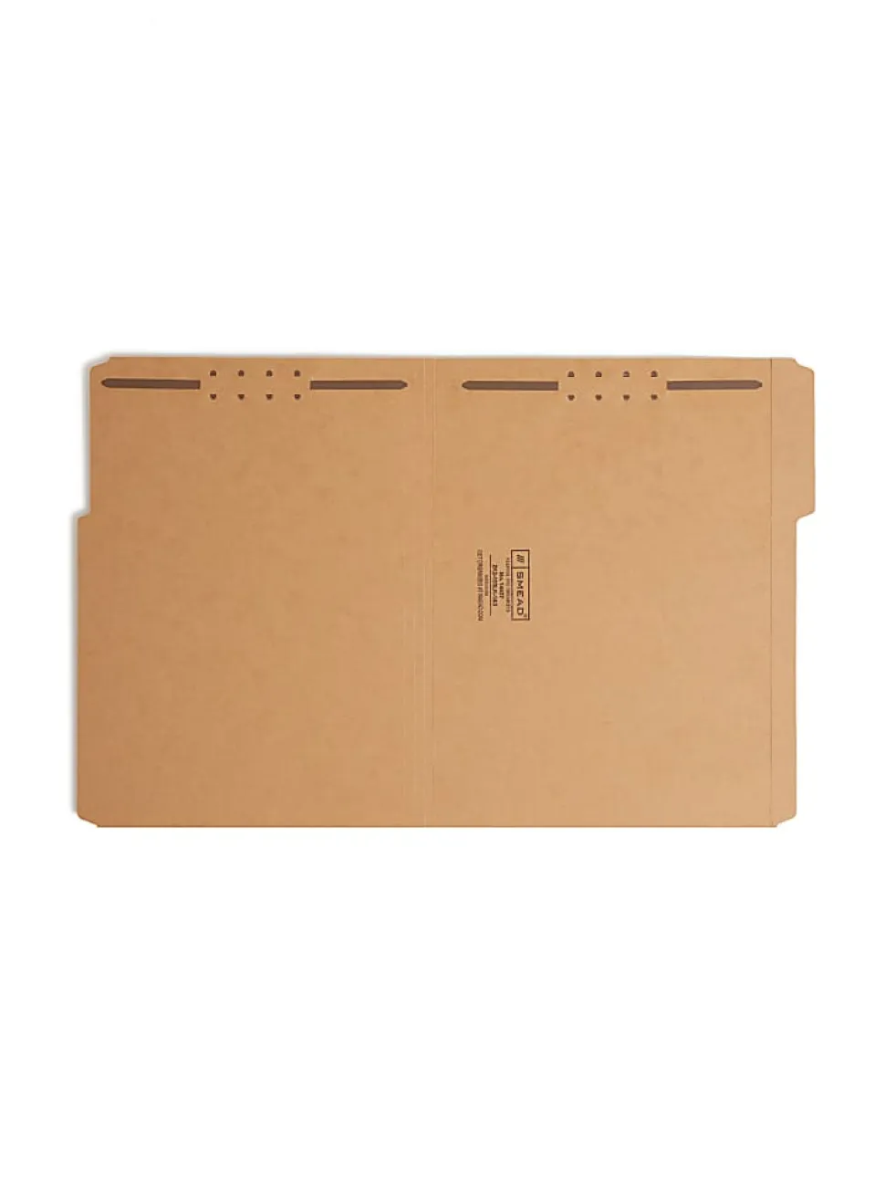 Smead® Kraft Reinforced Tab Fastener Folders, Letter Size, 1/3 Cut, Pack Of 50