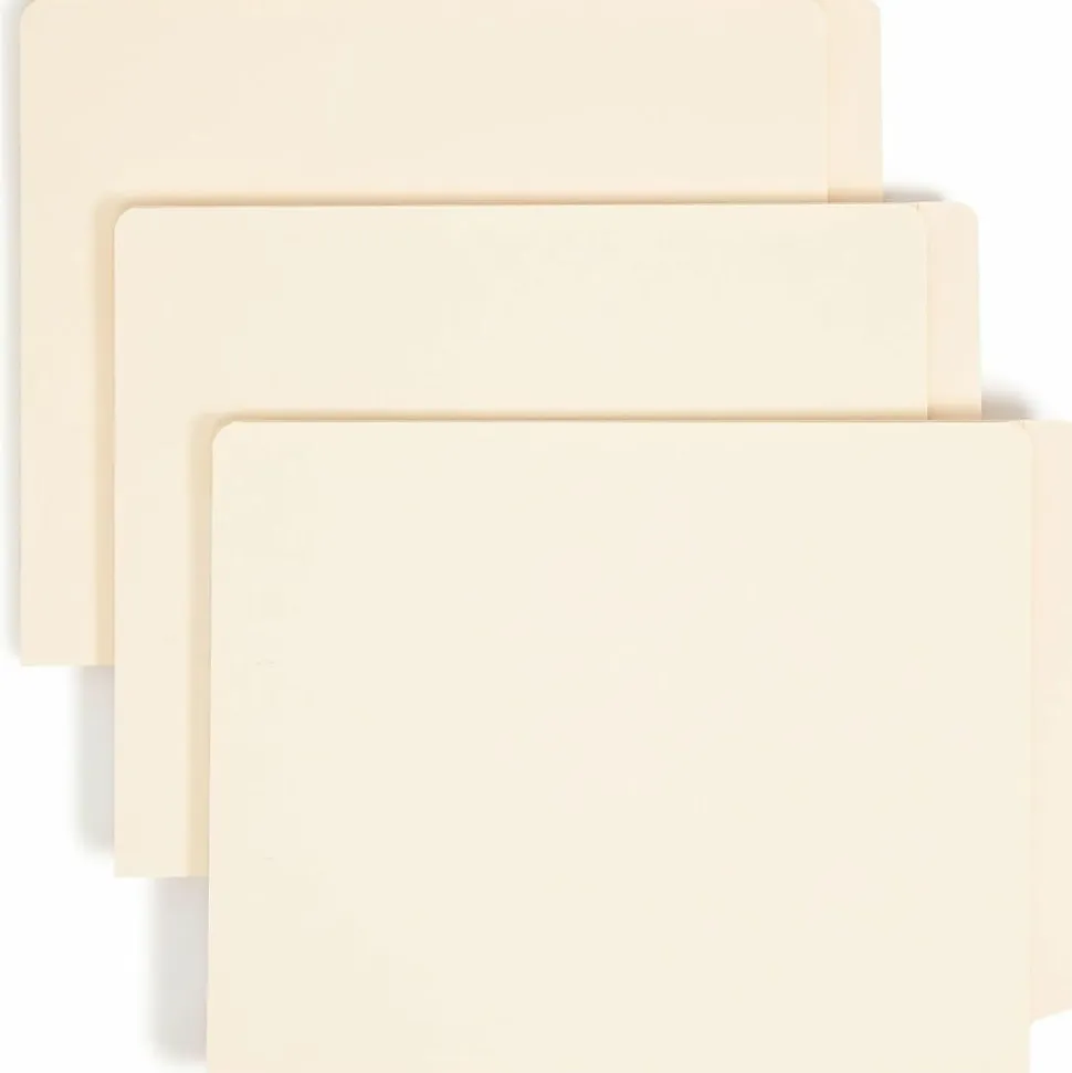 Smead® Manila End-Tab Expanding Folders, 1 1/2" Expansion, Letter Size, Manila, Box Of 50