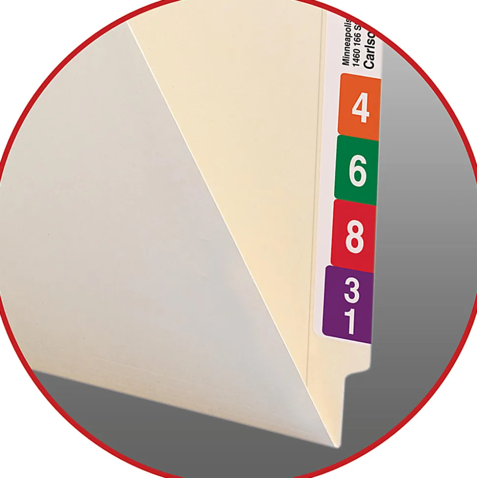 Smead® Manila End-Tab Pocket Folders, Straight Cut, Letter Size, Pack Of 50