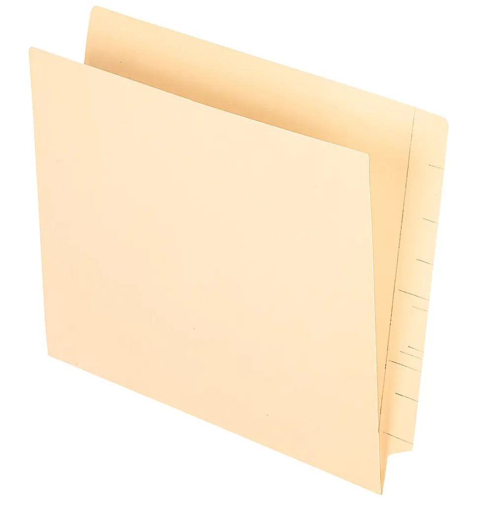 Smead® Manila End-Tab Pocket Folders, Straight Cut, Letter Size, Pack Of 50