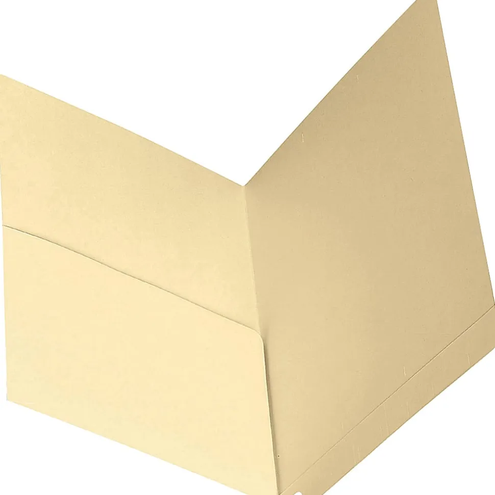 Smead® Manila End-Tab Pocket Folders, Straight Cut, Letter Size, Pack Of 50