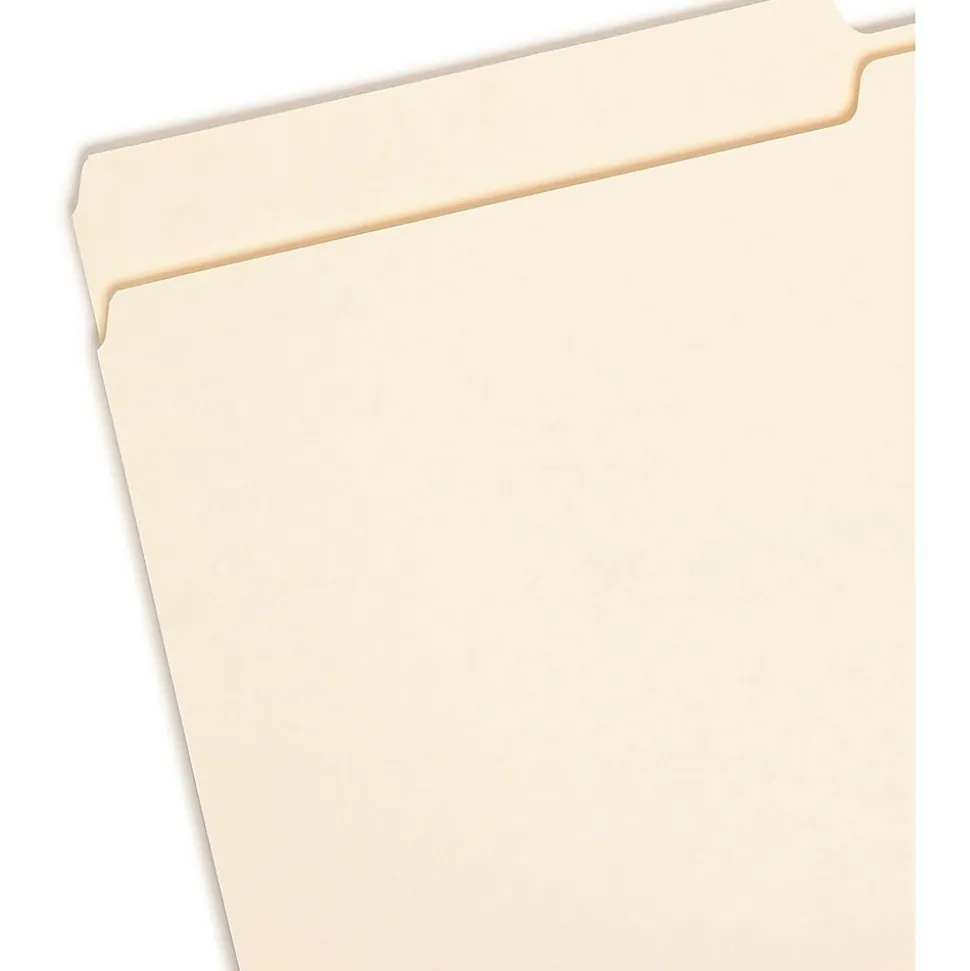 Smead® Manila File Folders, Legal Size, 1/2 Cut, Box Of 100