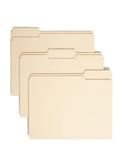 Smead® Manila File Folders, Letter Size, 1/3 Cut, 100% Recycled, Box Of 100