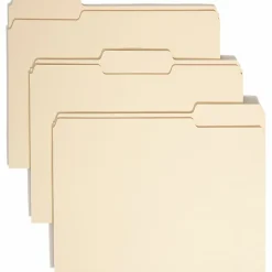 Smead® Manila File Folders, Letter Size, 1/3 Cut, 100% Recycled, Box Of 100