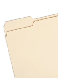 Smead® Manila File Folders, Letter Size, 1/3 Cut, 100% Recycled, Box Of 100
