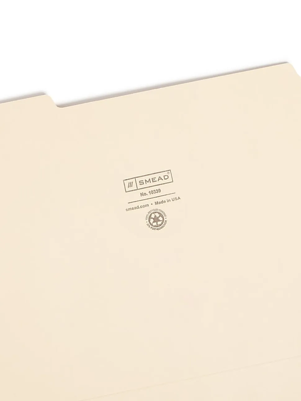 Smead® Manila File Folders, Letter Size, 1/3 Cut, 100% Recycled, Box Of 100