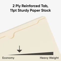 Smead® Manila File Jackets, Reinforced Tab, 2” Expansion, Legal Size, Box Of 50 (76560)
