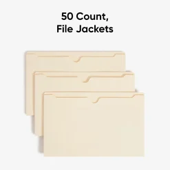 Smead® Manila File Jackets, Reinforced Tab, 2” Expansion, Legal Size, Box Of 50 (76560)