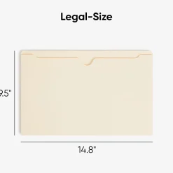 Smead® Manila File Jackets, Reinforced Tab, 2” Expansion, Legal Size, Box Of 50 (76560)