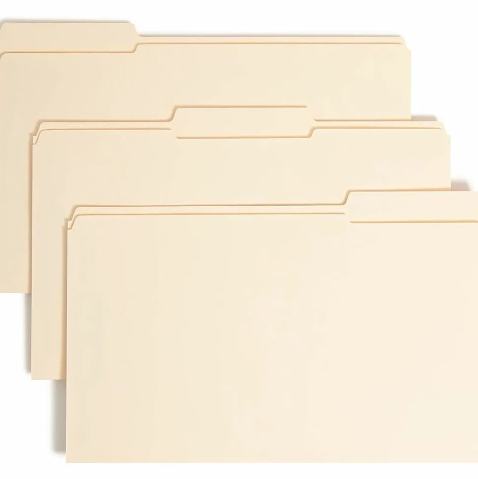 Smead® Manila Folders With SafeSHIELD® Coated Fasteners, Legal Size, Box Of 50