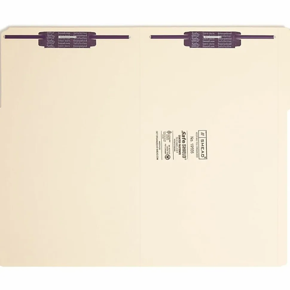 Smead® Manila Folders With SafeSHIELD® Coated Fasteners, Legal Size, Box Of 50