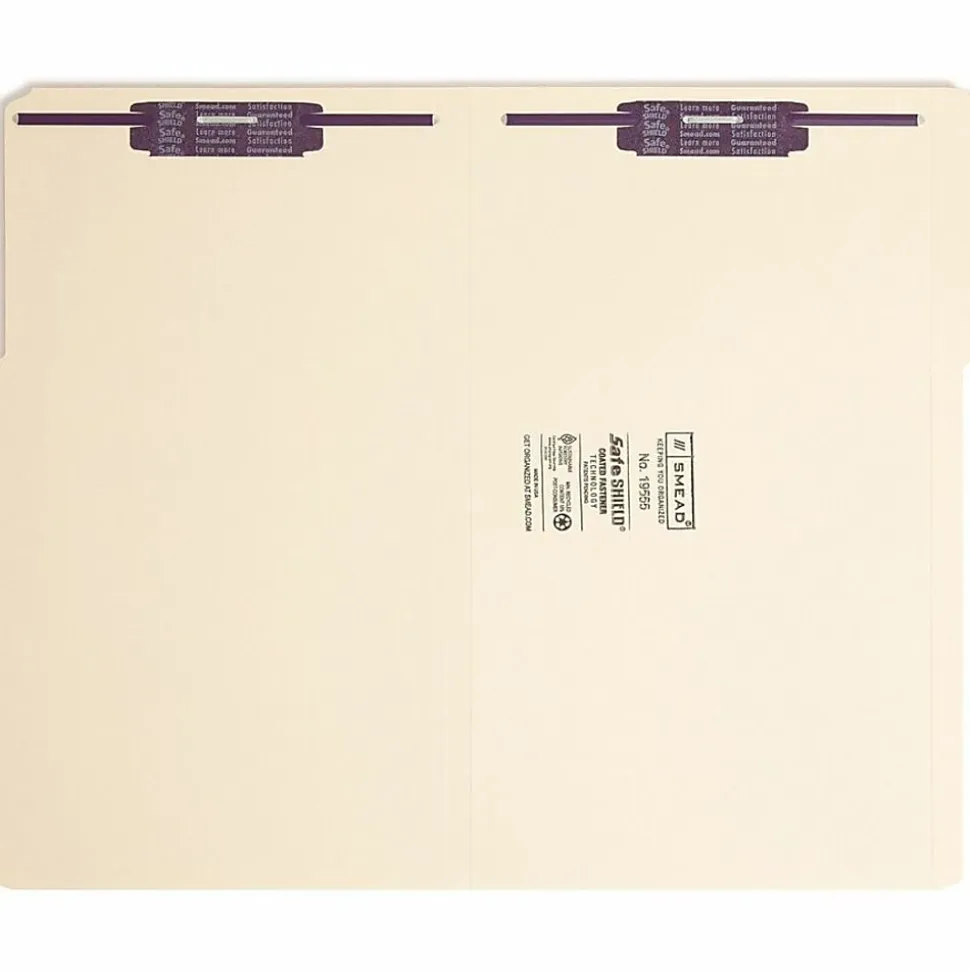 Smead® Manila Folders With SafeSHIELD® Coated Fasteners, Legal Size, Box Of 50
