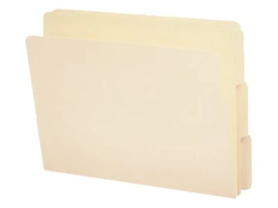 Smead® Manila Reinforced End-Tab Folders, 1/3 Cut, Letter Size, Pack Of 100