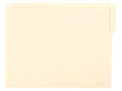 Smead® Manila Reinforced End-Tab Folders, 1/3 Cut, Letter Size, Pack Of 100