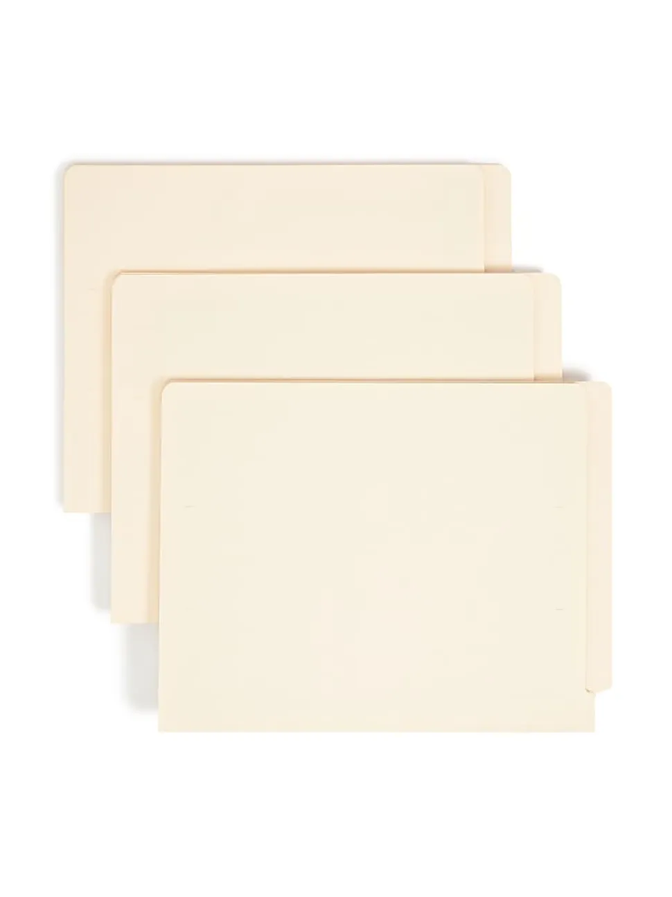 Smead® Manila Reinforced End-Tab Folders, Straight Cut, Letter Size, Pack Of 100 (24110)