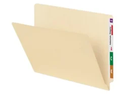 Smead® Manila Reinforced End-Tab Folders, Straight Cut, Letter Size, Pack Of 100 (24110)