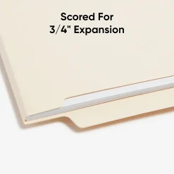 Smead® Manila Reinforced End-Tab Folders, Straight Cut, Letter Size, Pack Of 100 (24110)