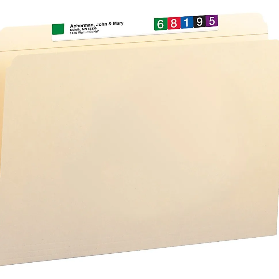Smead® Manila Reinforced Tab Fastener Folders, Legal Size, Straight Cut, Pack Of 50