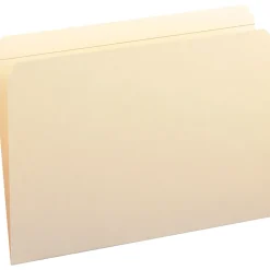 Smead® Manila Reinforced Tab Fastener Folders, Legal Size, Straight Cut, Pack Of 50