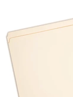 SmeadĀ® Manila Reinforced Tab Fastener Folders, 3/4" Expansion, 8 1/2" x 11", Letter, Manila, Box of 50