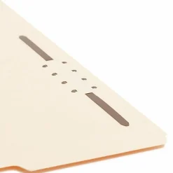 Smead® Manila Reinforced Tab Fastener Folders, Letter Size, 1/3 Cut, Pack Of 50
