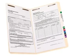 Smead® Manila Reinforced Tab Fastener Folders With Two Fasteners, Straight Cut, Legal Size, Pack Of 50