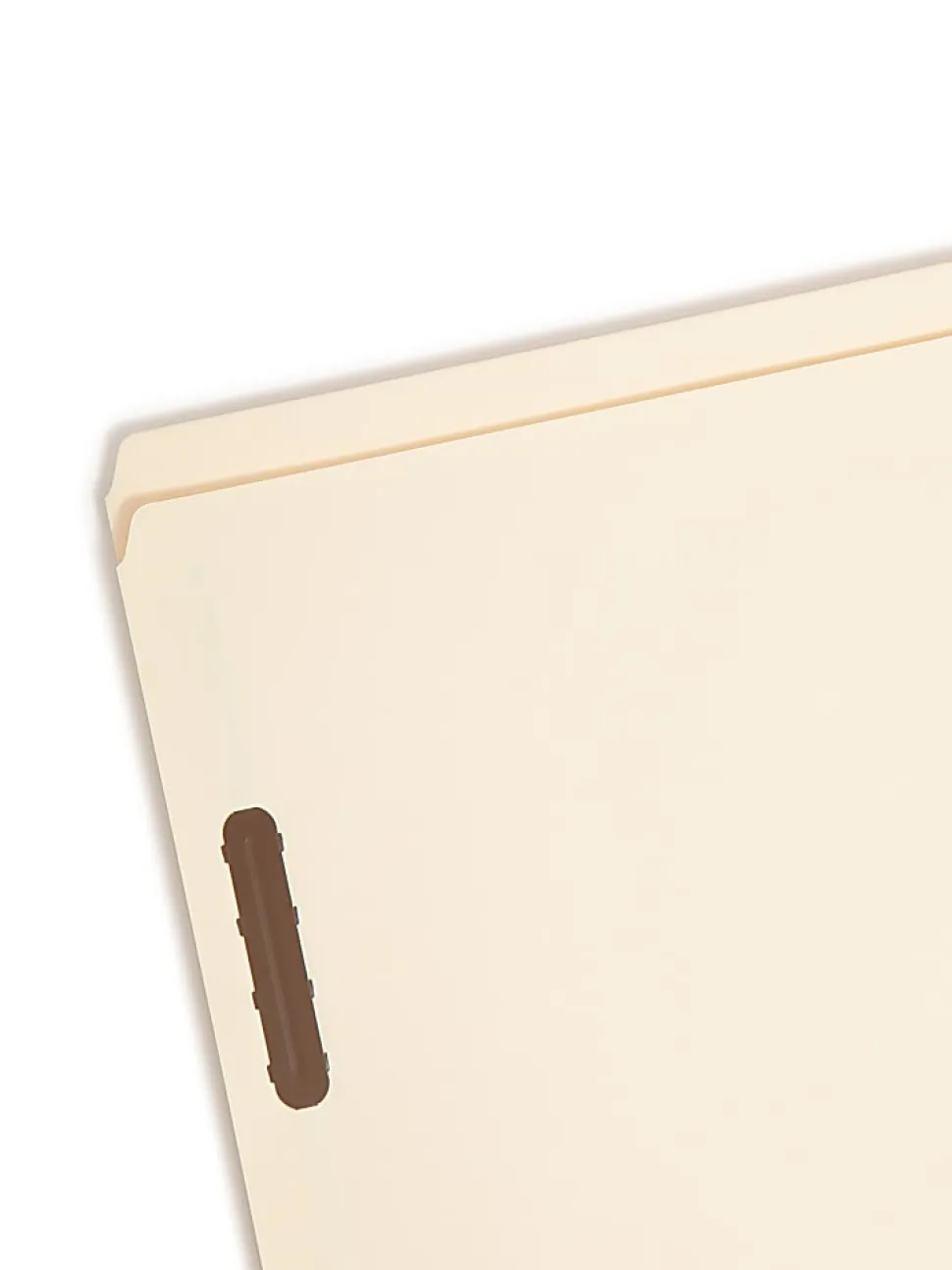 Smead® Manila Reinforced Tab Fastener Folders With Two Fasteners, Straight Cut, Legal Size, Pack Of 50