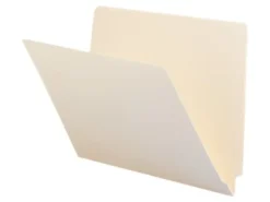 SmeadĀ® Manila Single-Ply End-Tab Folders, Letter Size, Straight Cut, Pack Of 100
