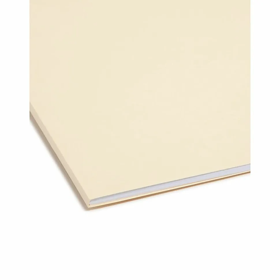 Smead® 2-Ply Manila Folders With Fasteners, Letter Size, 100% Recycled, Manila, Box Of 50
