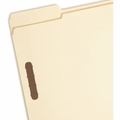 Smead® 2-Ply Manila Folders With Fasteners, Letter Size, 100% Recycled, Manila, Box Of 50
