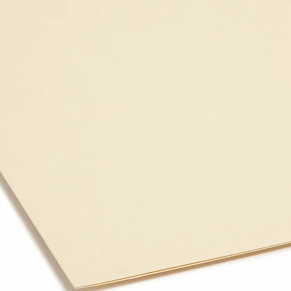 Smead® 2-Ply Manila Folders With Fasteners, Letter Size, 100% Recycled, Manila, Box Of 50