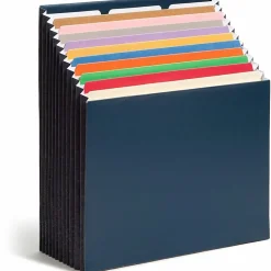 Smead® 12-Pocket Stadium® File, Letter Size, 10% Recycled, Navy