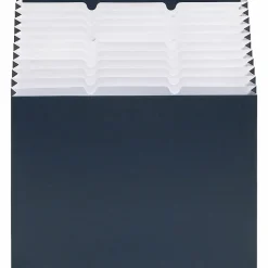 Smead® 12-Pocket Stadium® File, Letter Size, 10% Recycled, Navy